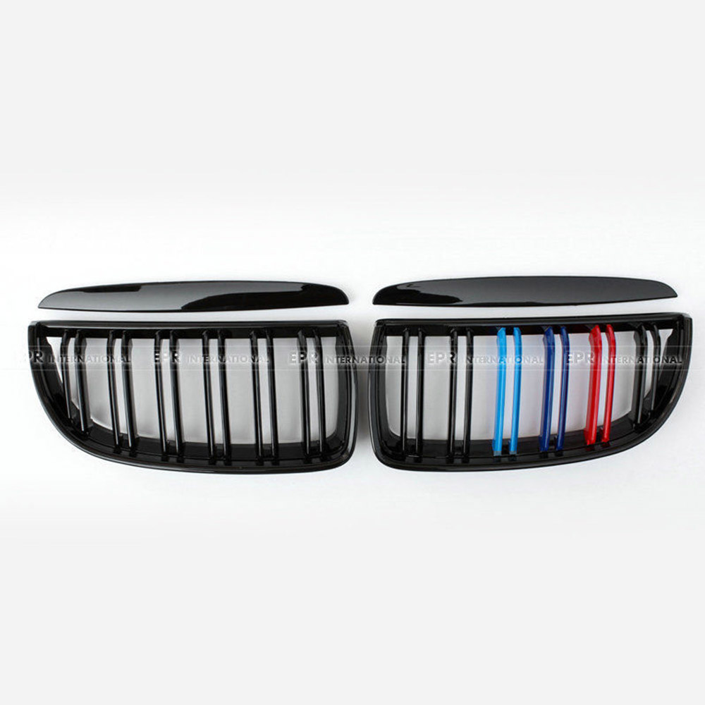BMW 3 SERIES E30 E36 E46 E90 E91 E92 E93 F30 F31 F34 G20 For BMW 3 Series E90 05-07 Double Style Front Grille Glossy Black ABS