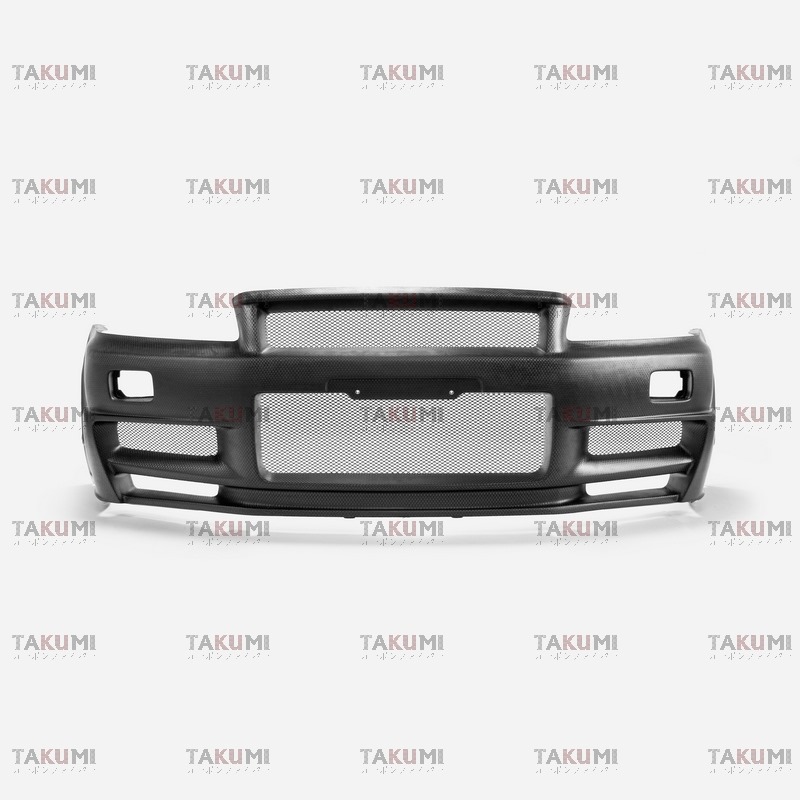 Takumi FITS Nissan Skyline R34 GTR Z-Tune Full Scale Dry Carbon Front Bumper