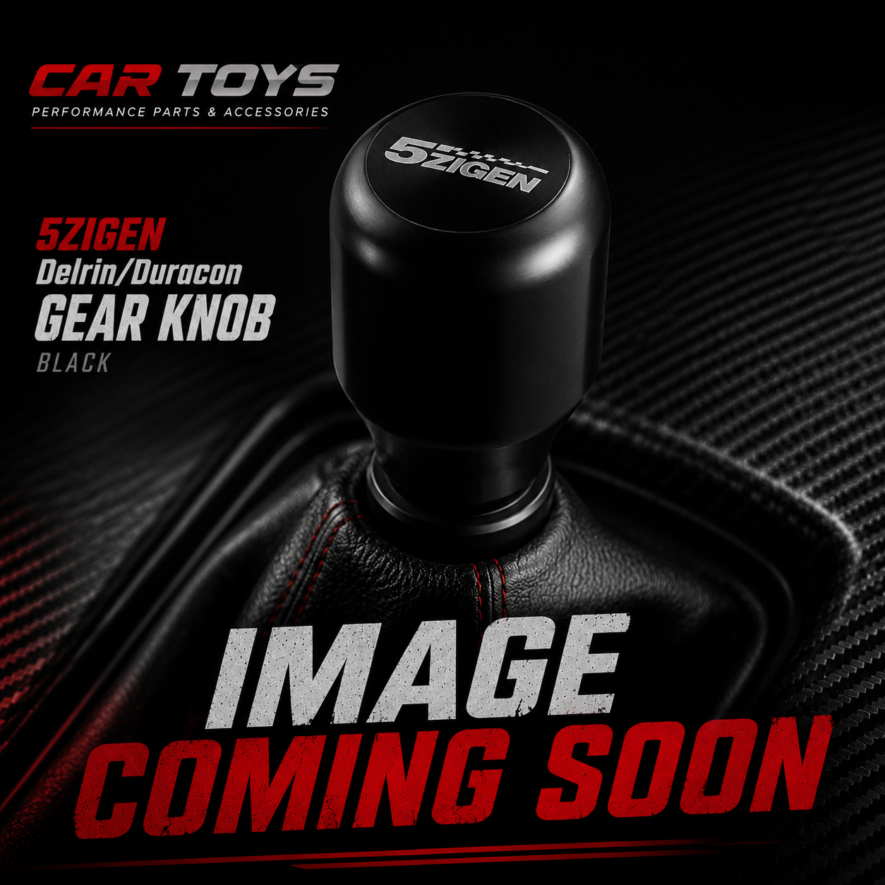 5ZIGEN Delrin/Duracon GEAR KNOB BLACK Short M10x1.5