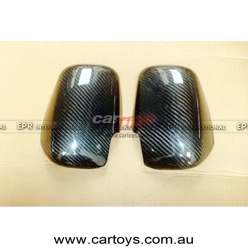 Carbon fibre Side Mirror Cover Glossy  Mitsubishi Evolution EVO 7 8 9
