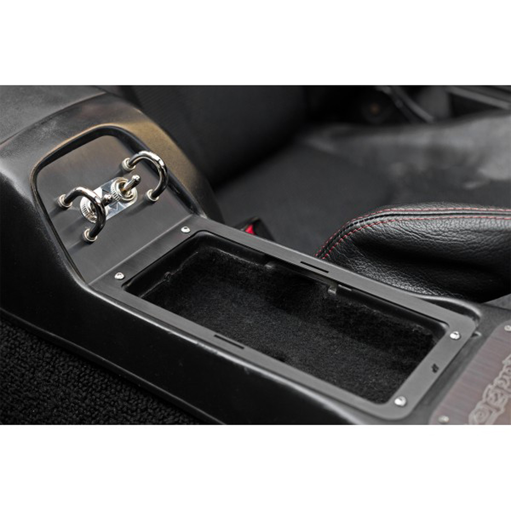 Jass Performance BLACK BRUSHED ASHTRAY SURROUND WITH VINTAGE TOGGLE ELECTRIC WINDOWS SWITCHES BLACK BRUSHED