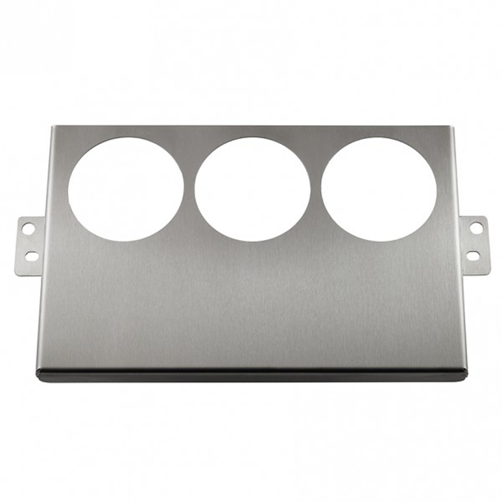 Jass Performance NB 2DIN CONTROL PANEL WITH 3X52MM GAUGE CUT OUTS BRUSHED STAINLESS