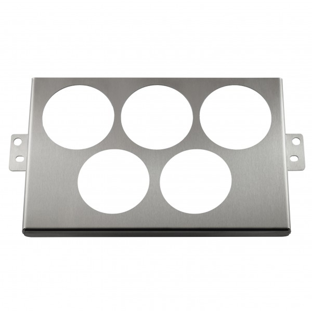 Jass Performance NB 2DIN CONTROL PANEL WITH 5X52MM GAUGE CUT OUTS BRUSHED STAINLESS