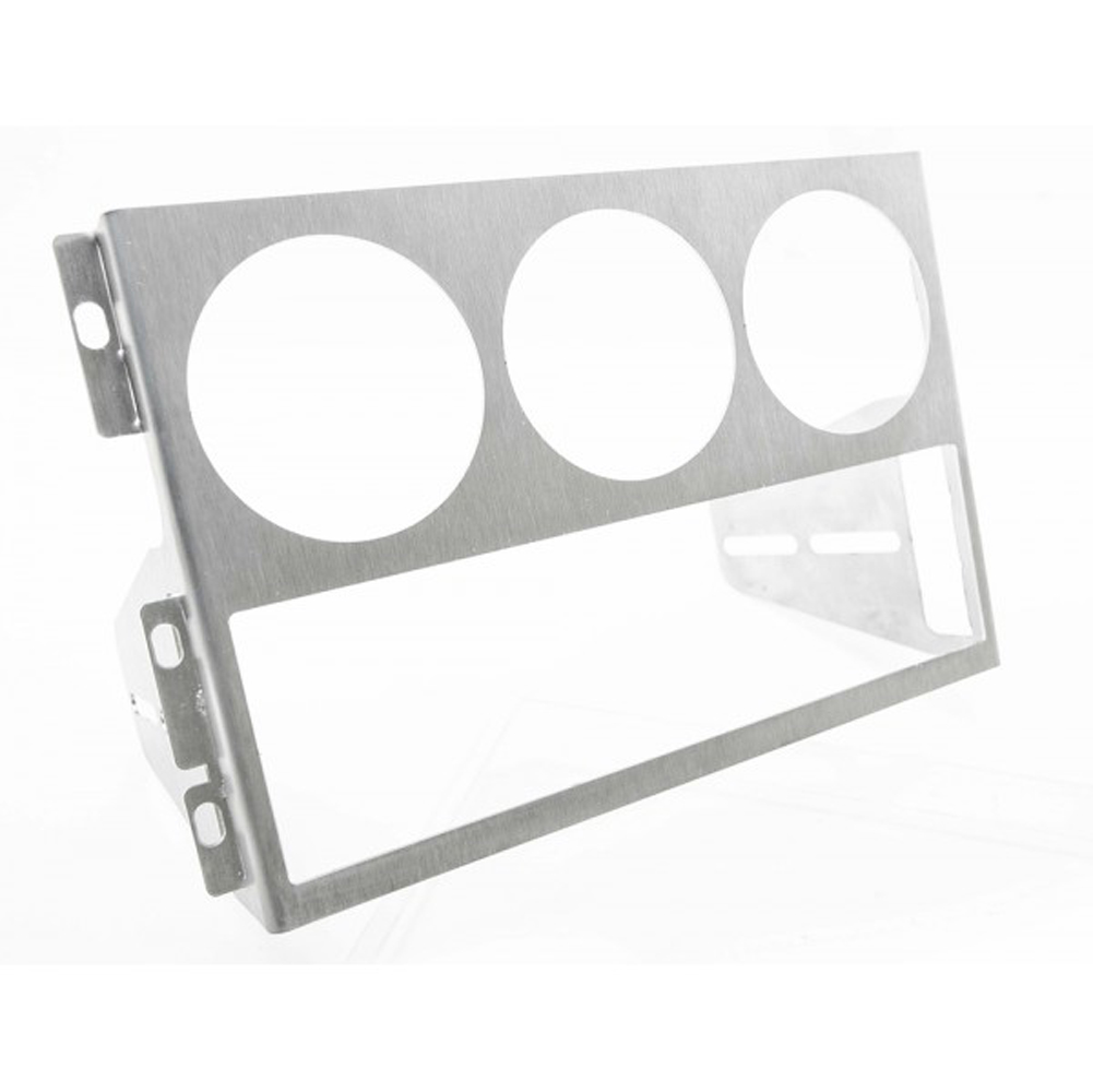 Jass Performance STAINLESS RADIO CAGE RADIO BELOW 3 GAUGES BRUSHED STAINLESS
