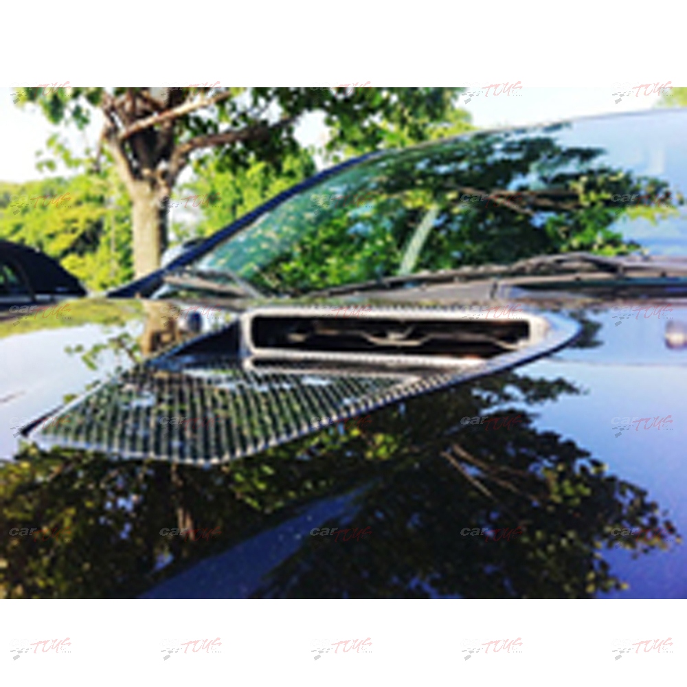 Carbon Fiber V-Style Hood Scoop For 2008-2015 Mitsubishi Evo X / Ralliart – Direct OEM Replacement Air Intake Vent