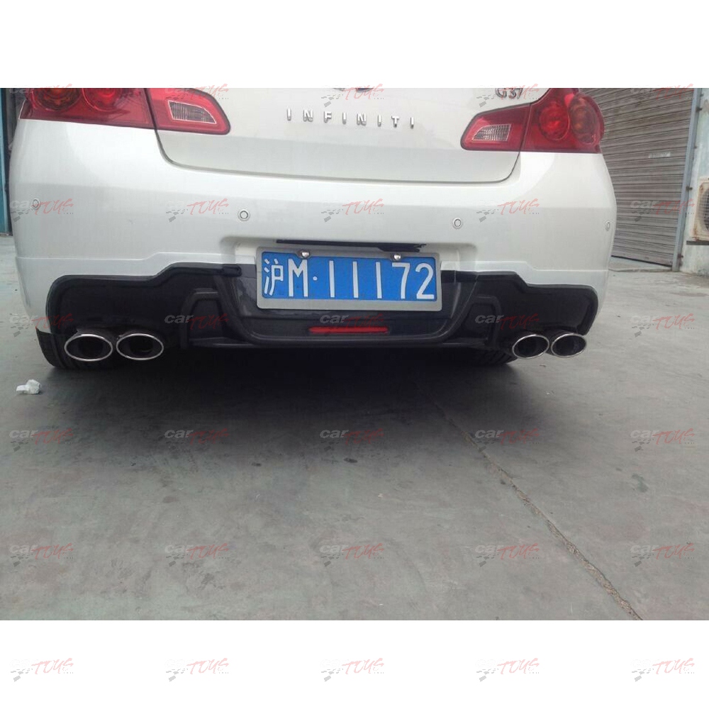Nissan 07-13 G25 G37 TP Style Type 1 Rear Diffuser (Twin Double Exhaust) (4 Door Only)