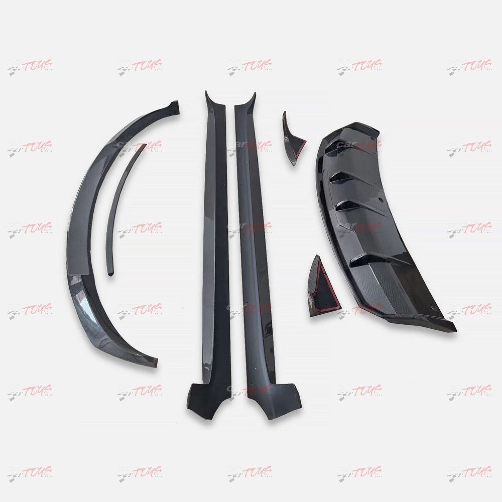Model 3 RZ Type Front lip 2Pcs Carbon Fibre