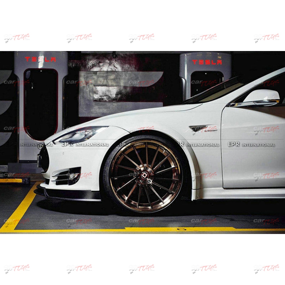 13-15 Tesla Model S RV Wide Type Wheel Flares 8Pcs (Need to fit with wide FL & SS) Pre-facelift Only Carbon Fibre