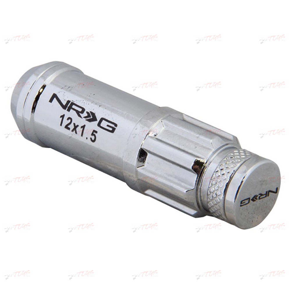NRG 700 Series M12 X 1.5 Steel Lug Nut w/Dust Cap Cover Set 21 Pc w/Locks & Lock Socket – Silver