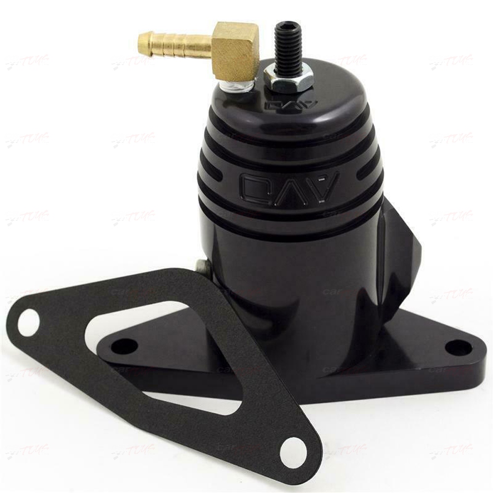 AVOTurboworld Turbo Blow Off Valve Black Billet Sequential Plumb-Back BOV with Vent to Atmosphere Removal Plate FITS Subaru Impreza WRX